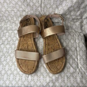 Circus by Sam Edelman Women's Sandals Rose Gold With Cork Insoles Size 38/7.5
